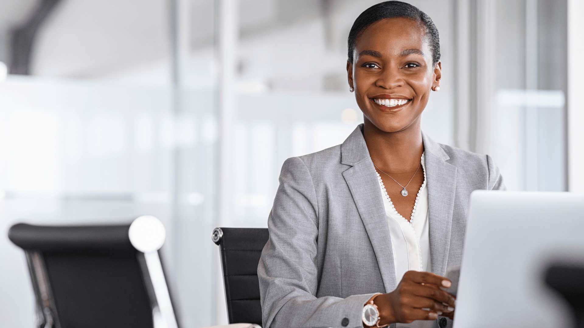 young professional woman smiling