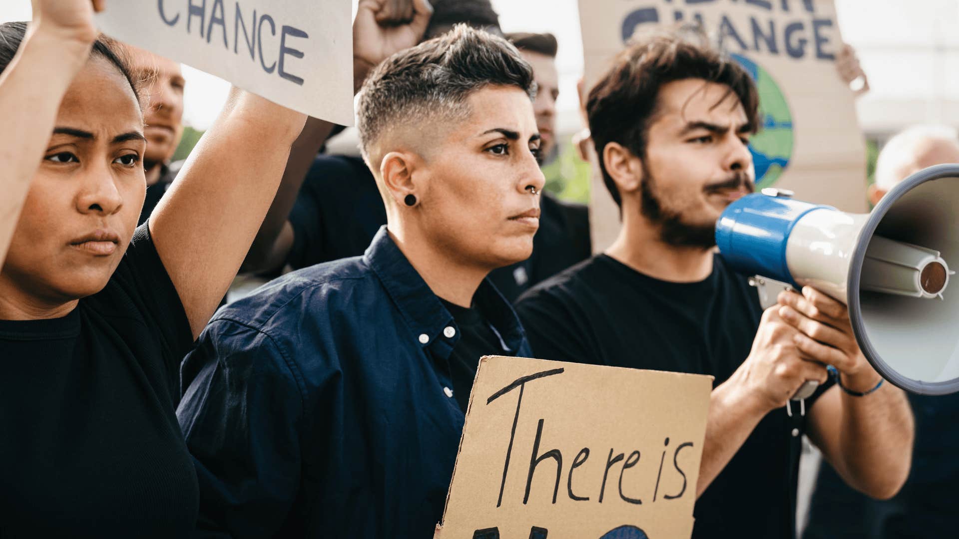 climate activists protesting