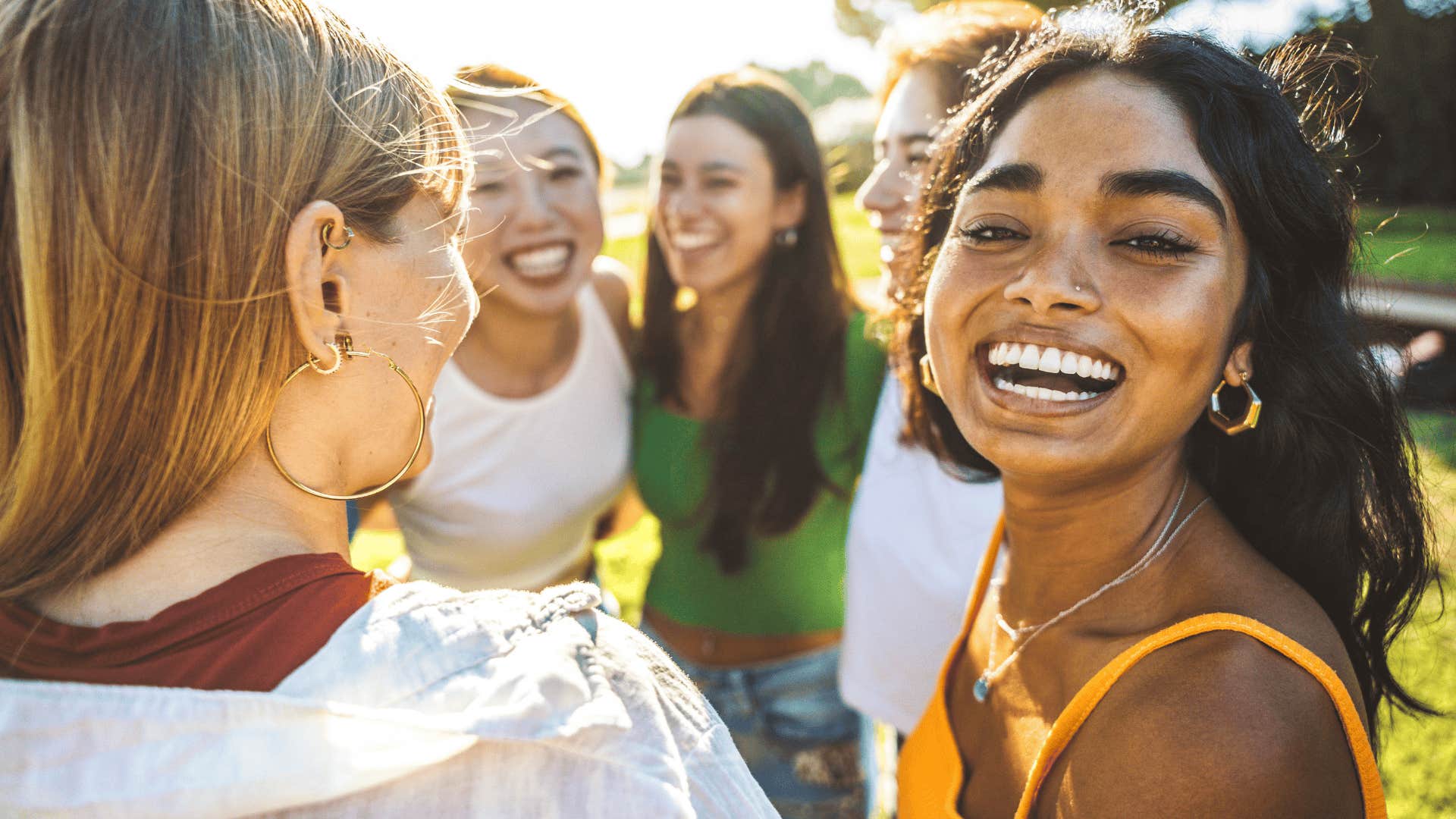 Gen Z women smiling and laughing together