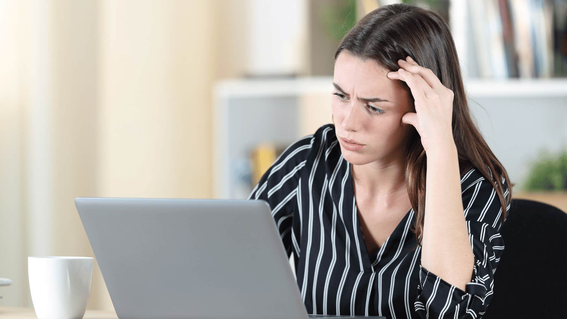woman dealing with spam blockers
