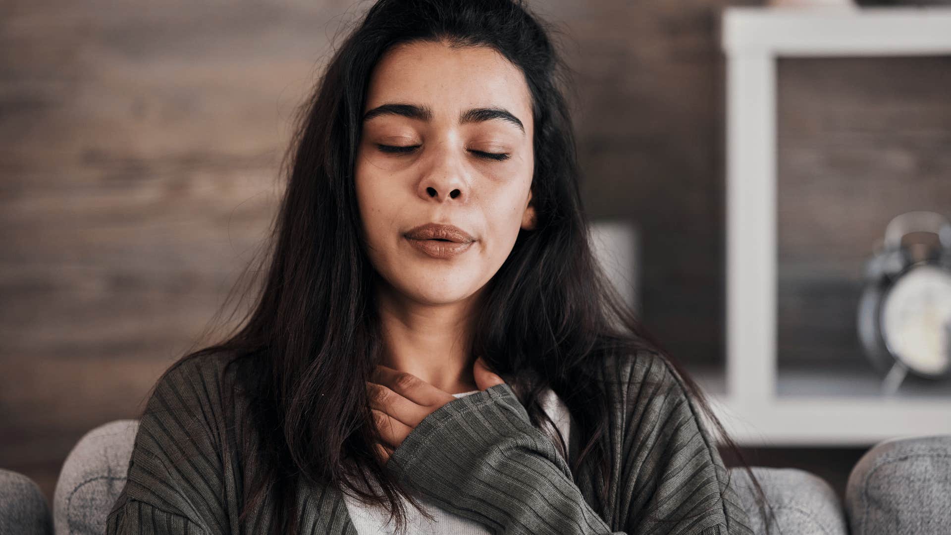 woman struggling to relax without guilt