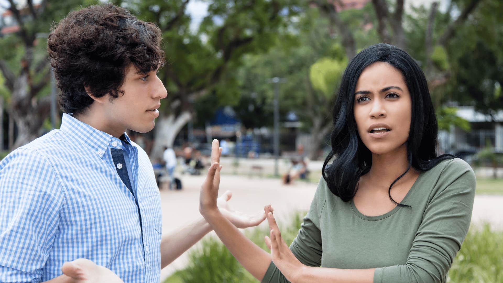 woman dismissing a man's feelings