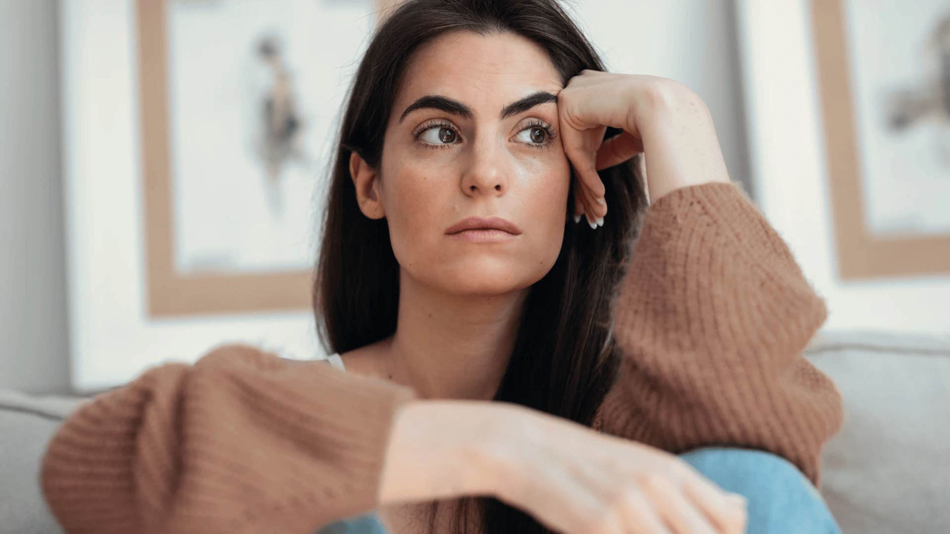 serious woman thinking
