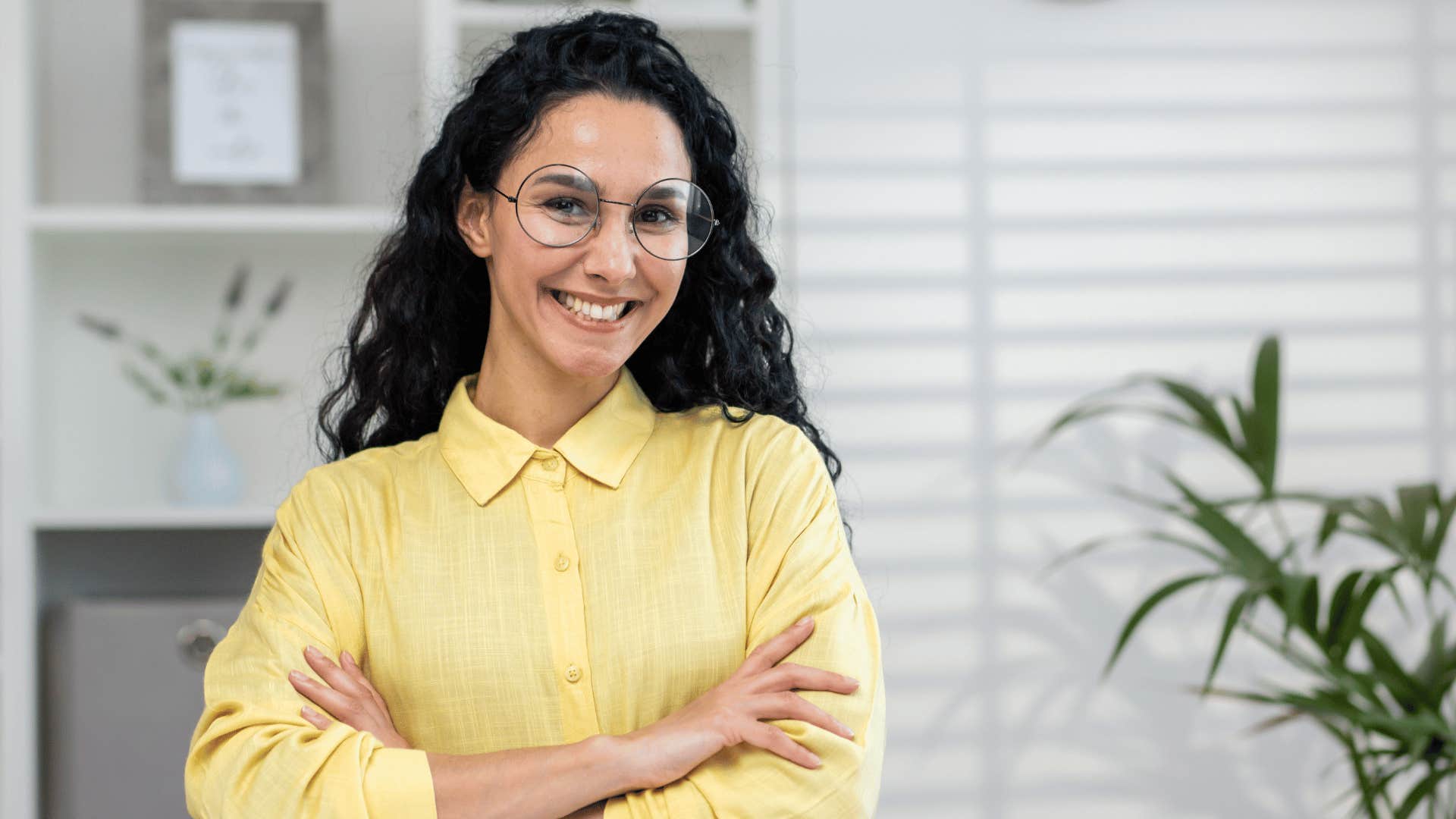 Resilient woman smiles to remember childhood better