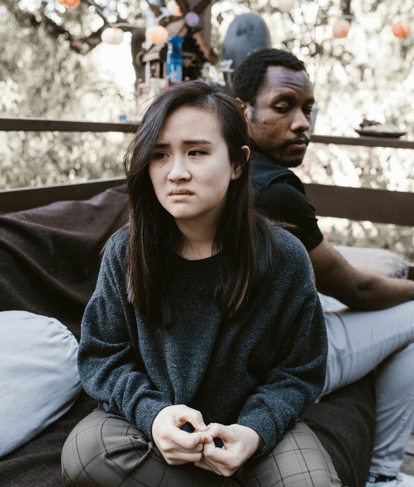 upset couple that know it's time to end the relationship