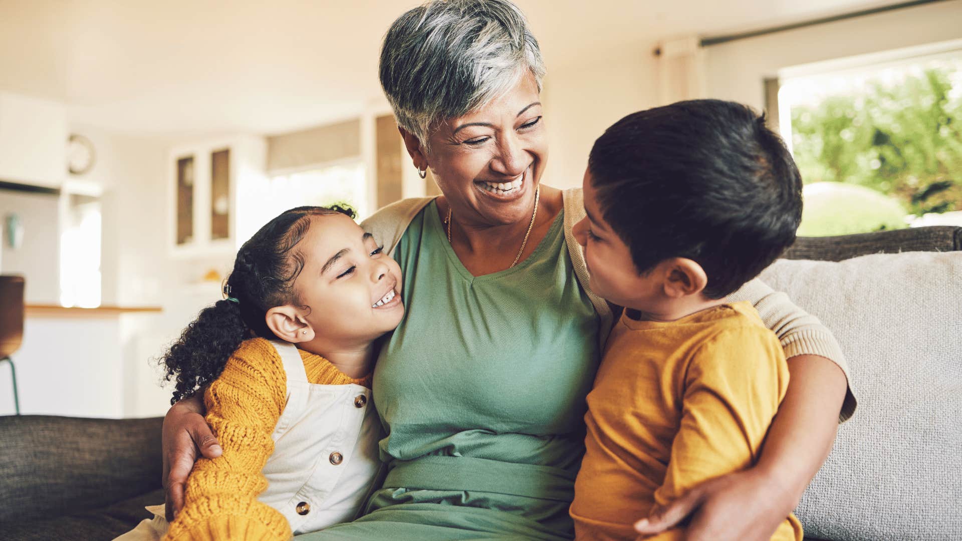 boomer woman embracing non-traditional family values
