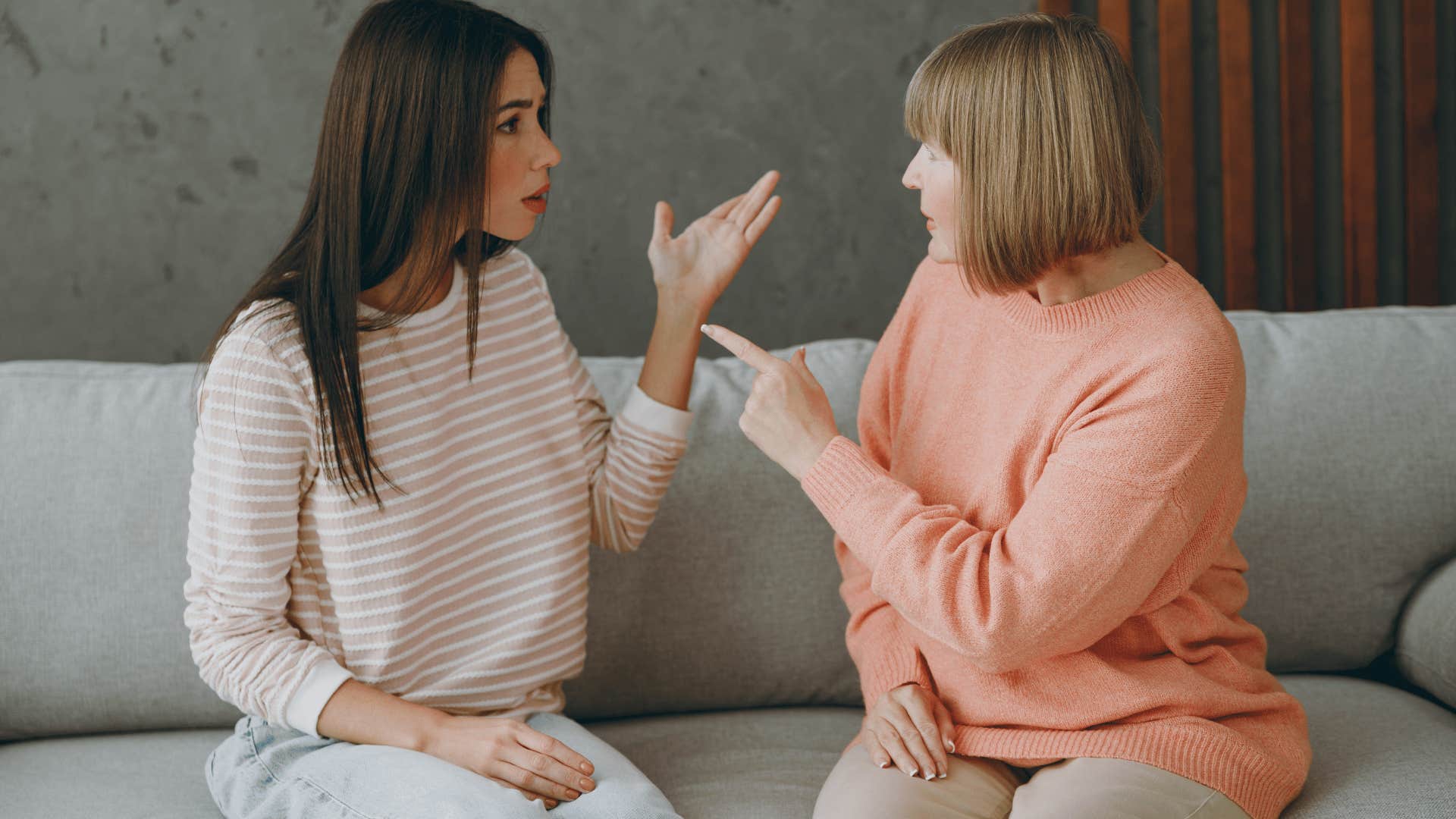 Mom who refuses to take accountability arguing with her adult daughter.