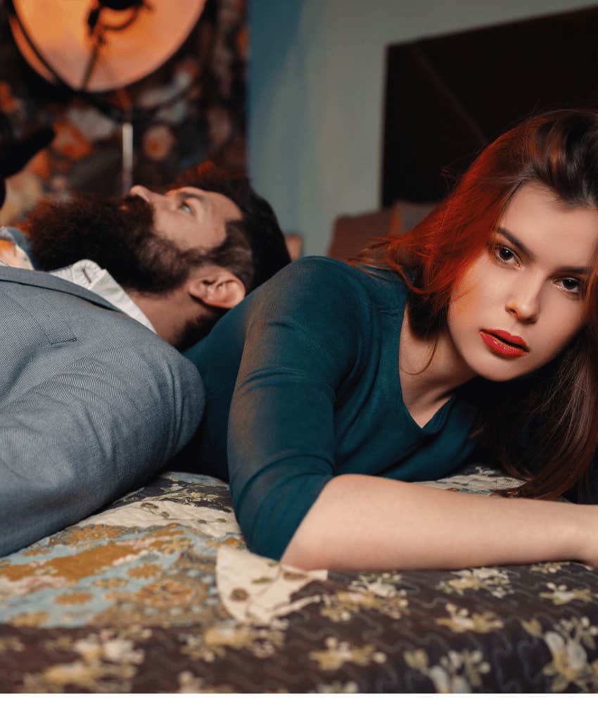 Tired couple who don't require agreement after a fight