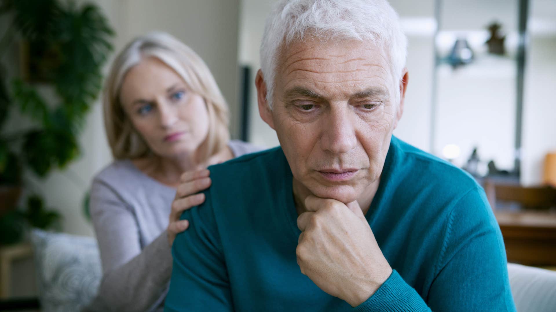 woman with savior complex trying to comfort man