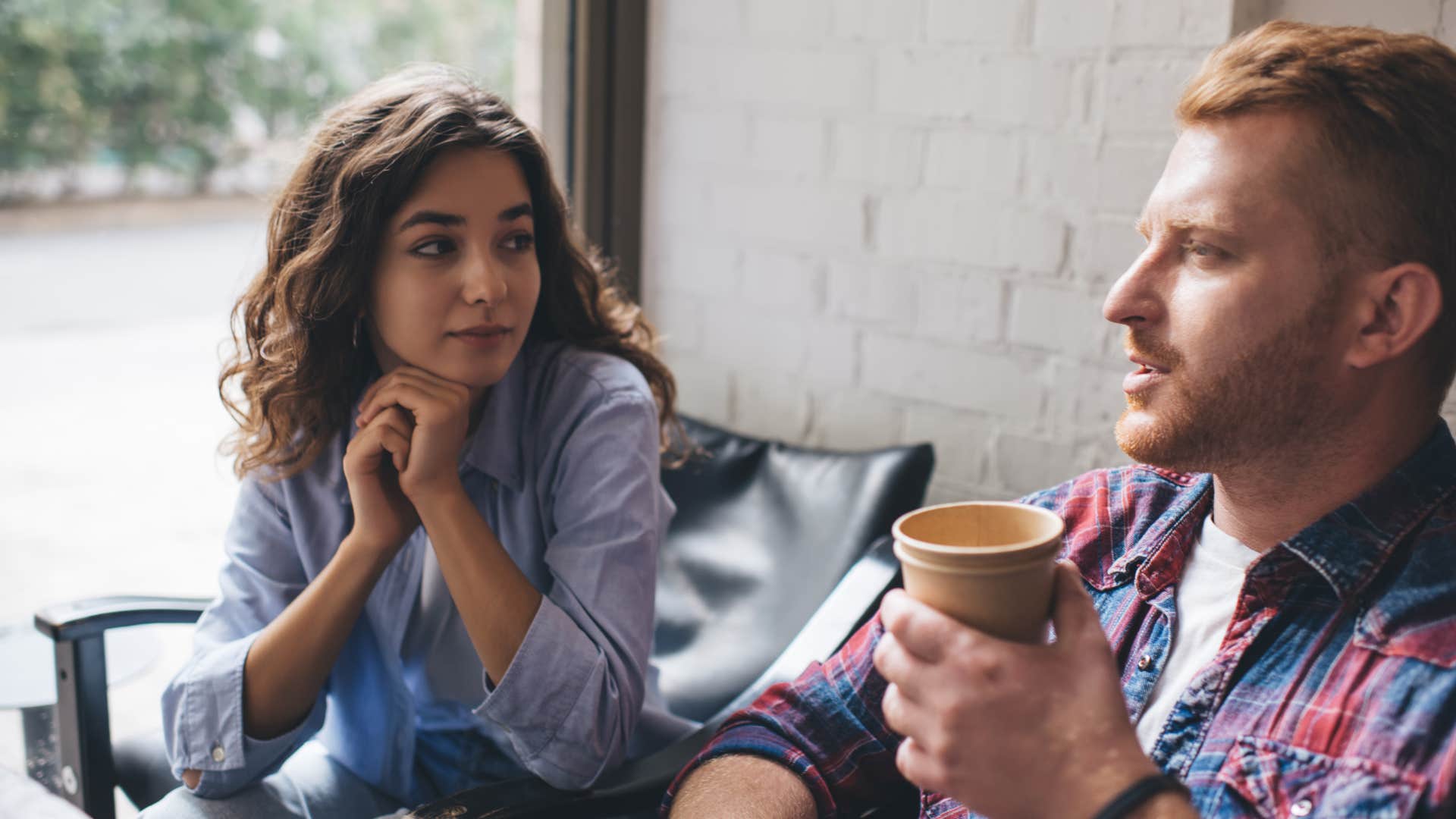 A woman tells her husband that he doesn’t have to say everything that comes to his mind.