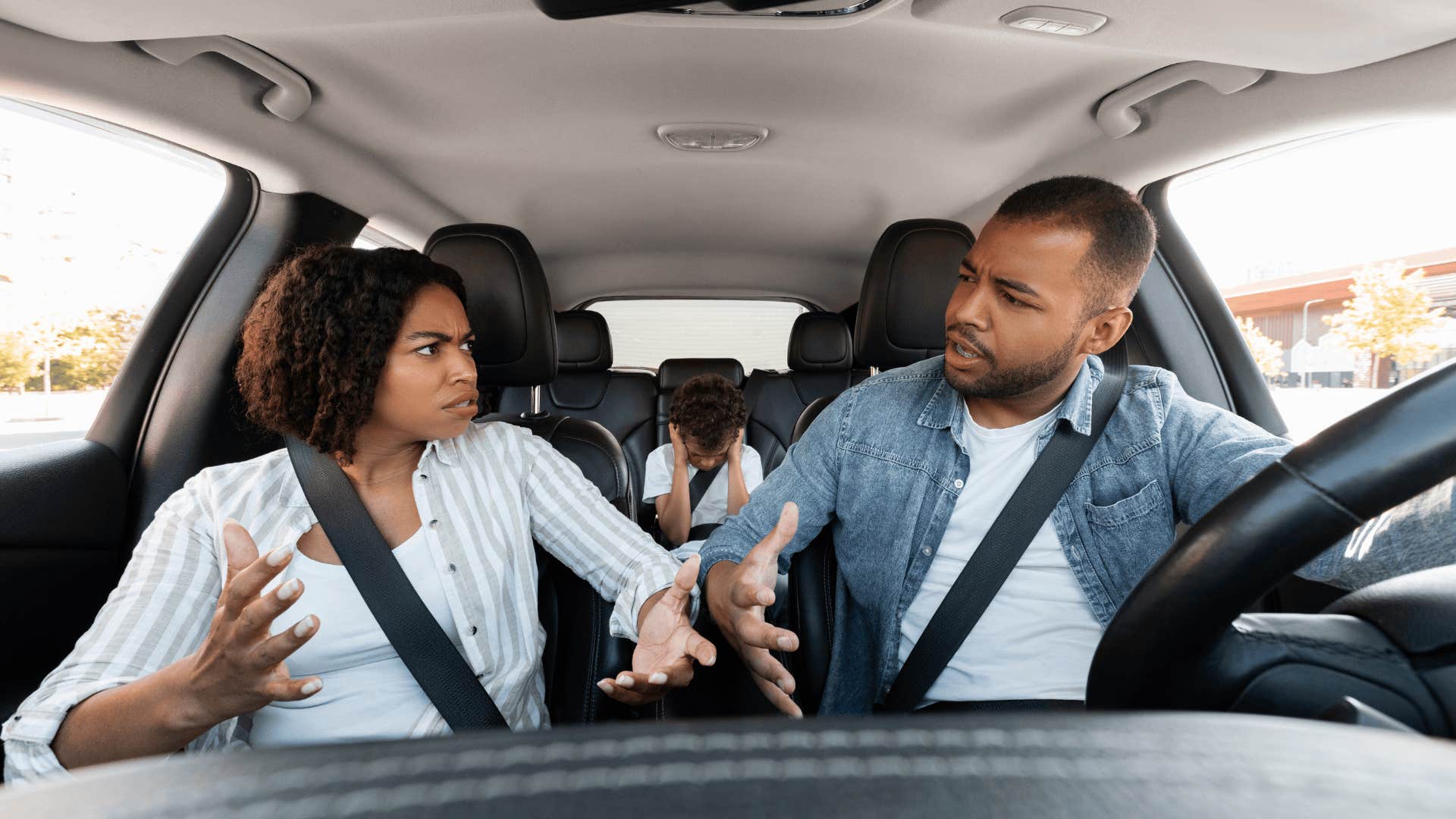 parents arguing in car about marriage enders