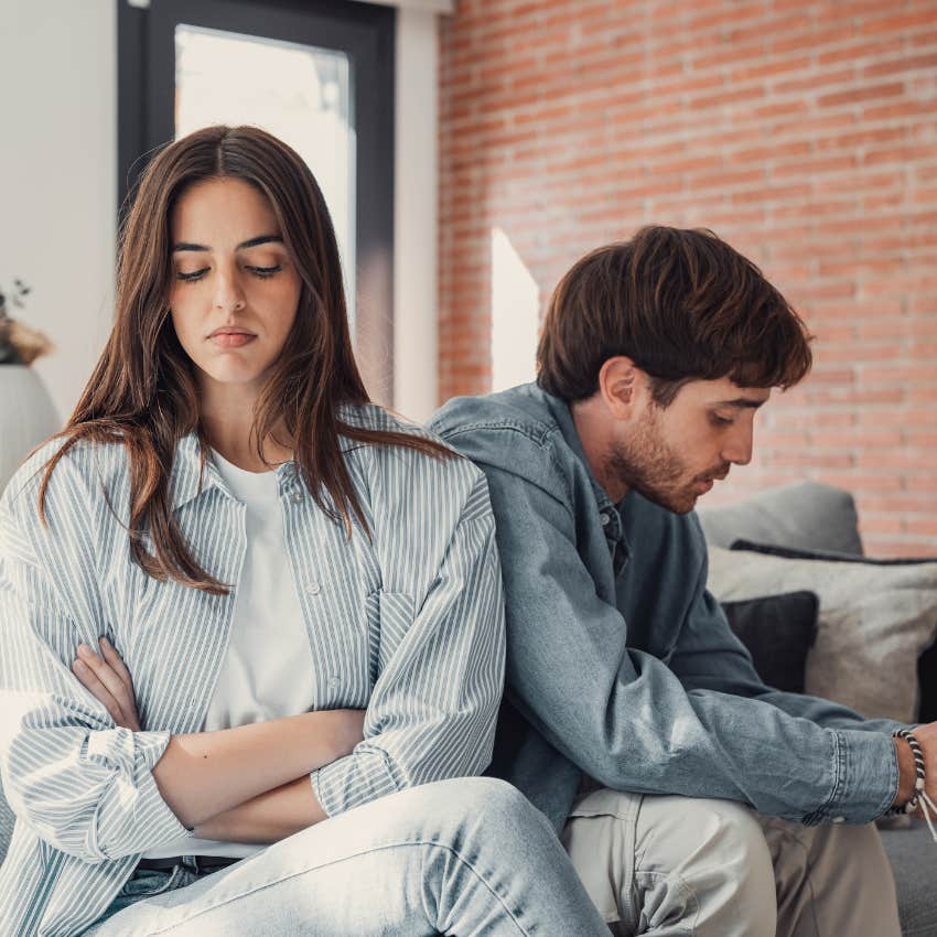unhappy woman next to guy who isn't the one and never was