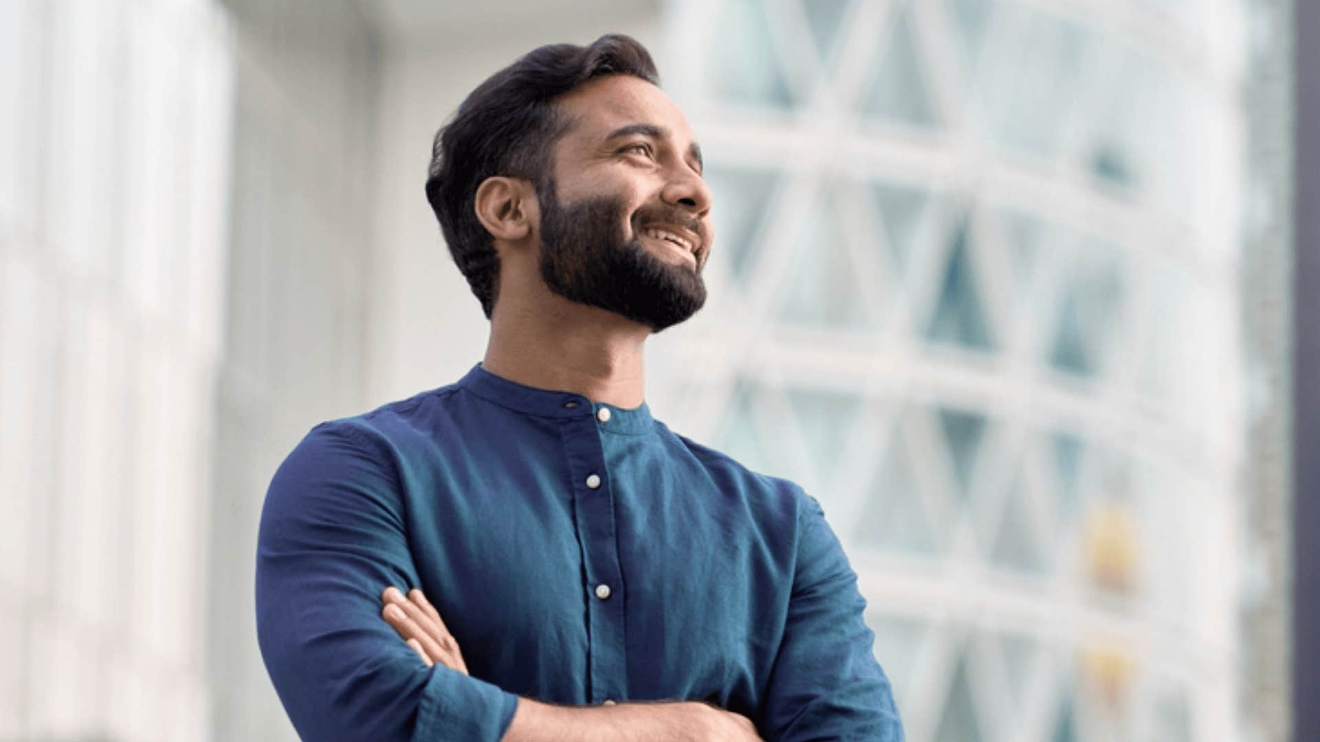 man feeling proud of himself 