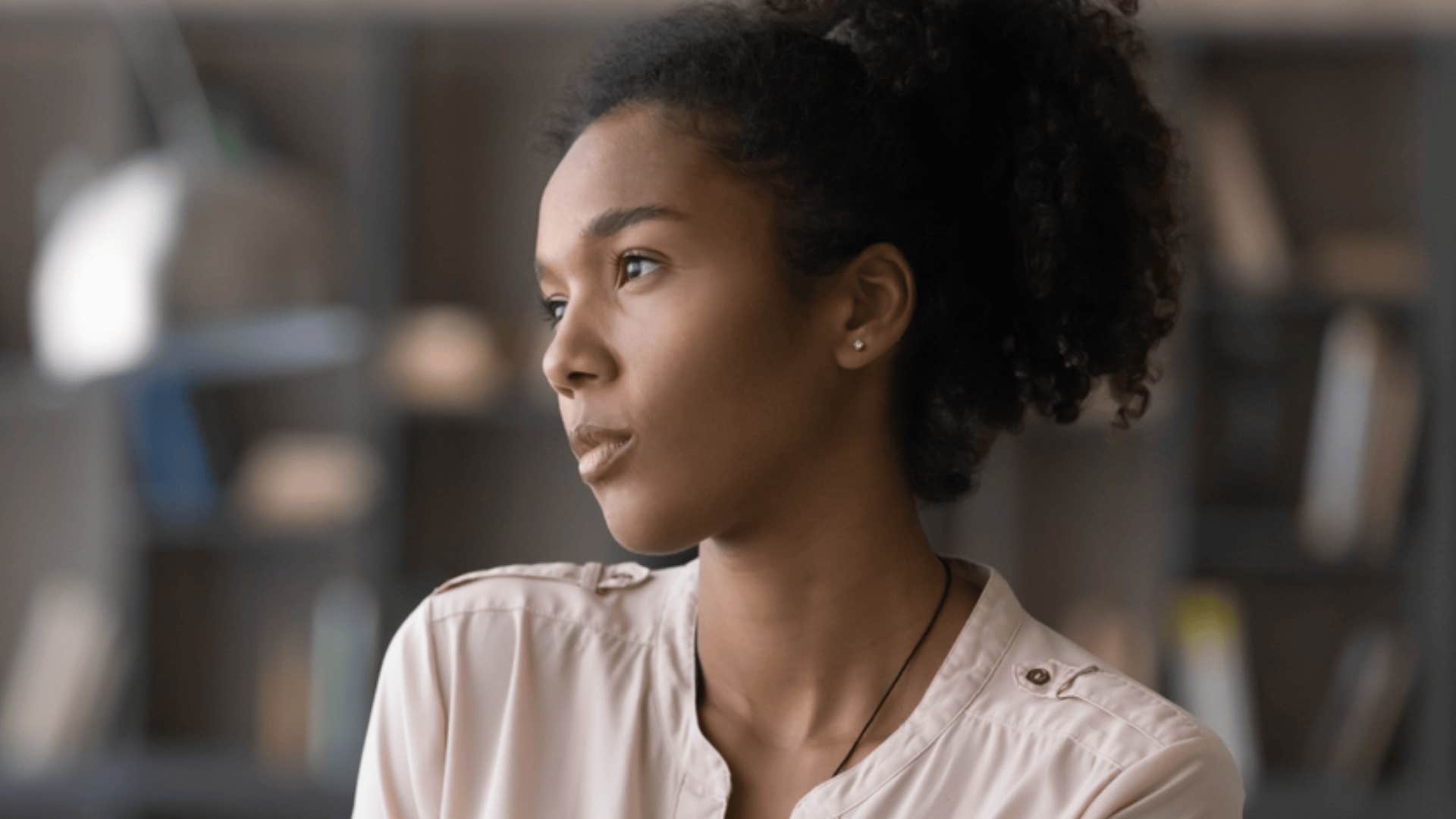woman thinking and understanding that she's not a burden