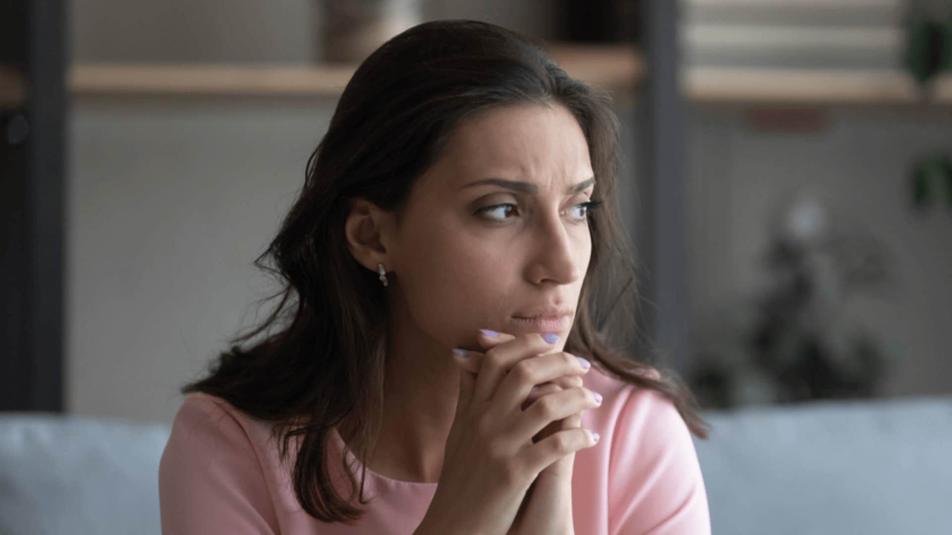 woman thinking about her childhood