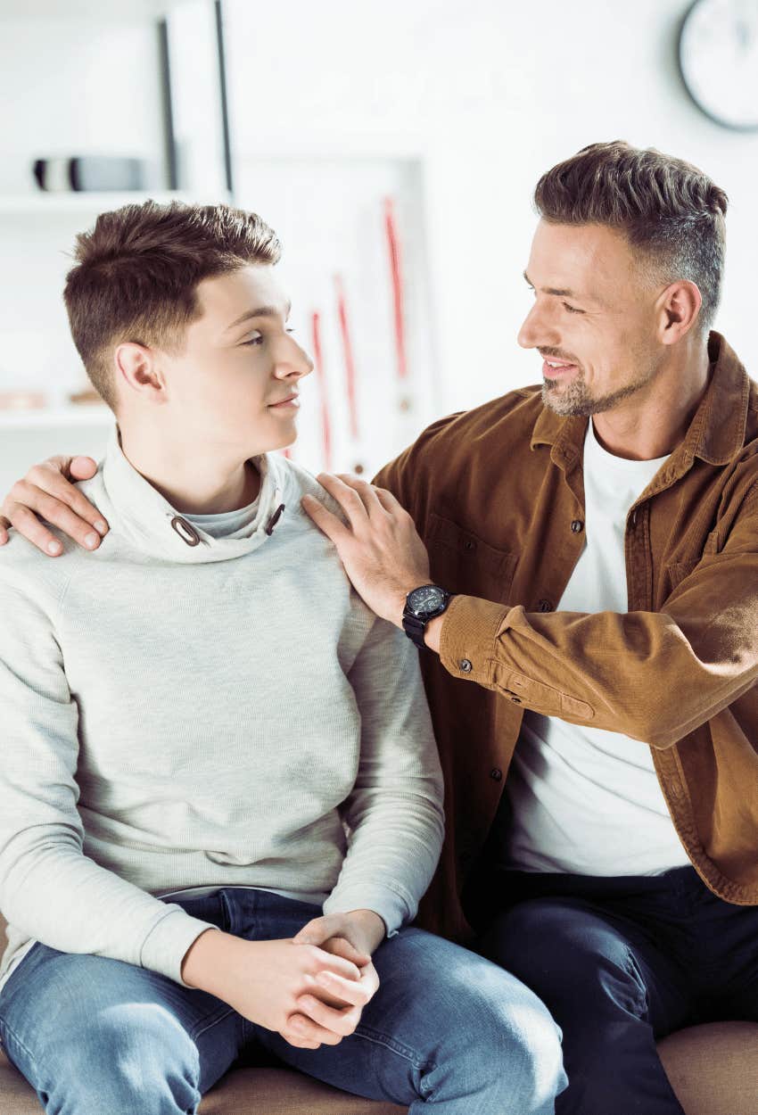 Dad wondering if it's weird that his teen son wants physical affection