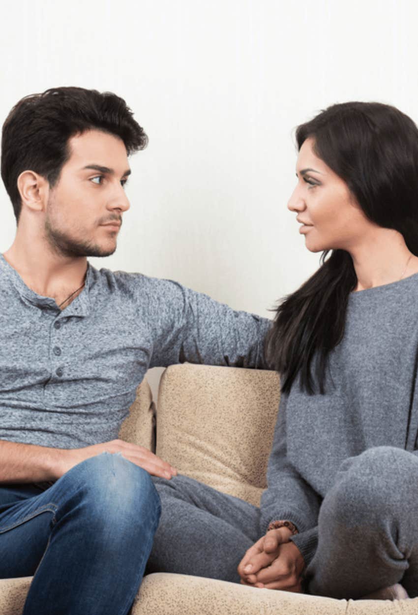 man making his intentions clear to partner 
