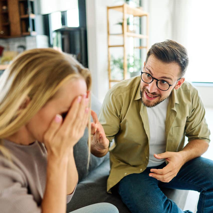 man who is pure poison arguing with woman