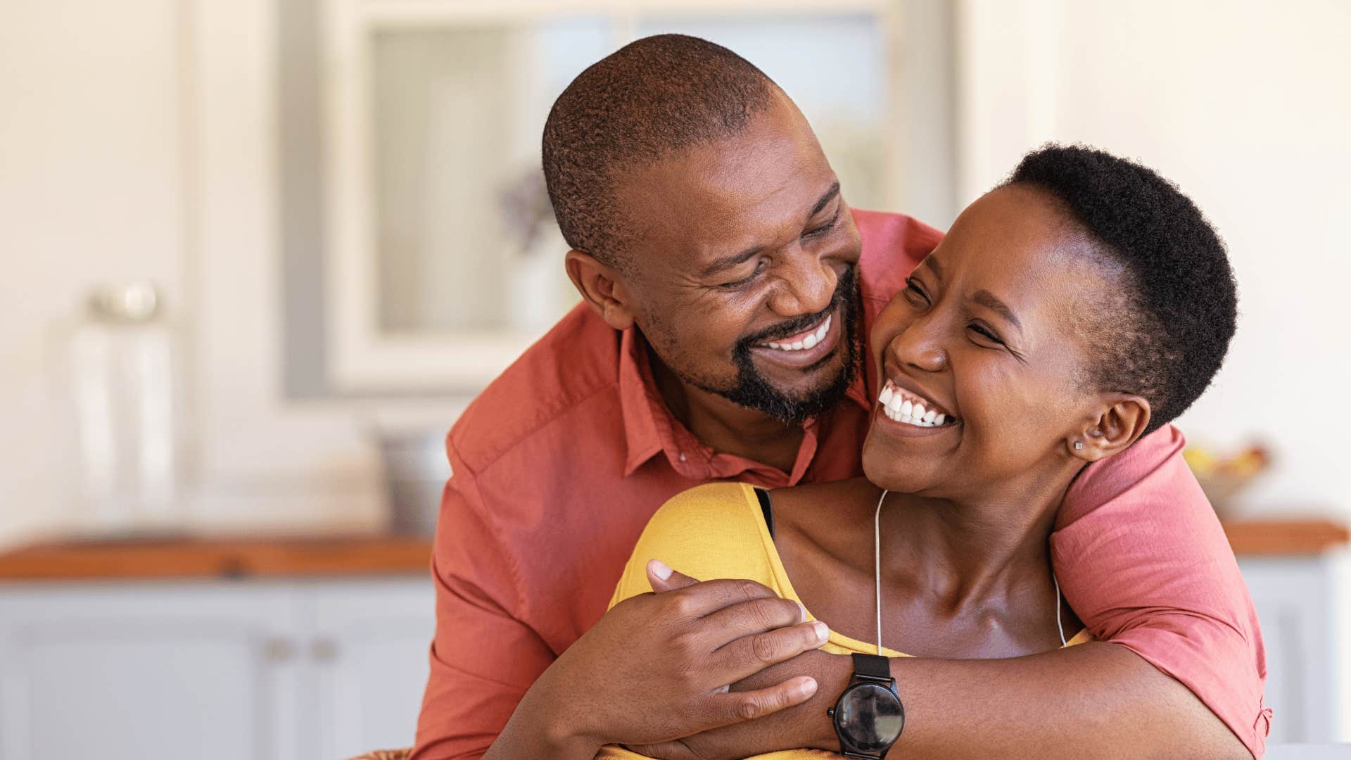 couple whose relationship is exceptional because they laugh at inside jokes
