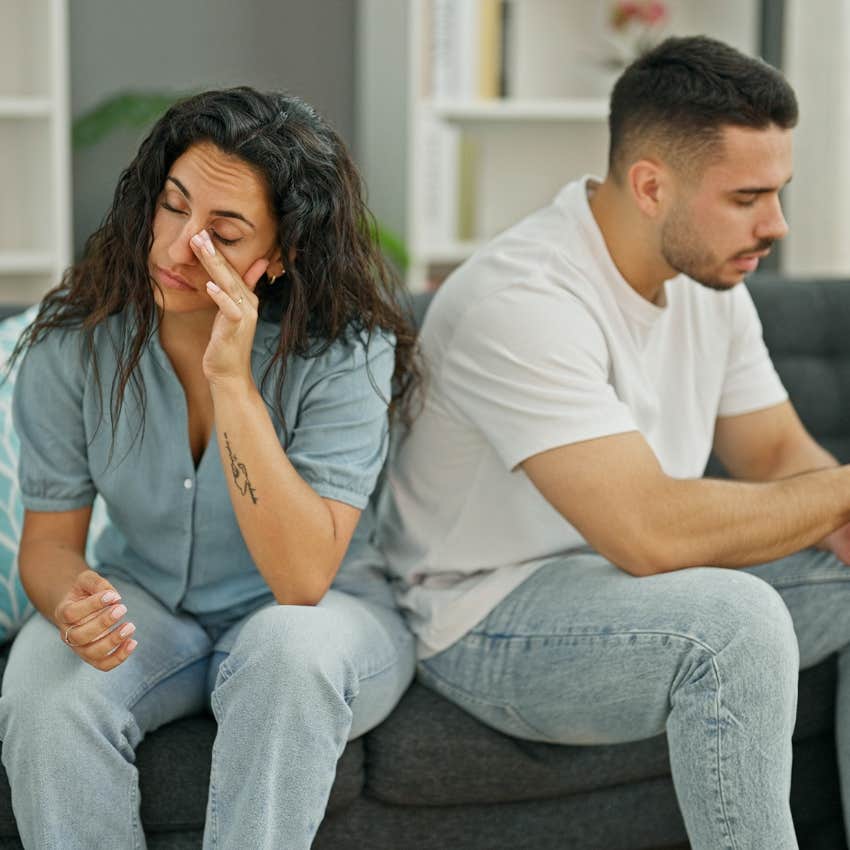 couple not talking because they've reached the end of the relationship road