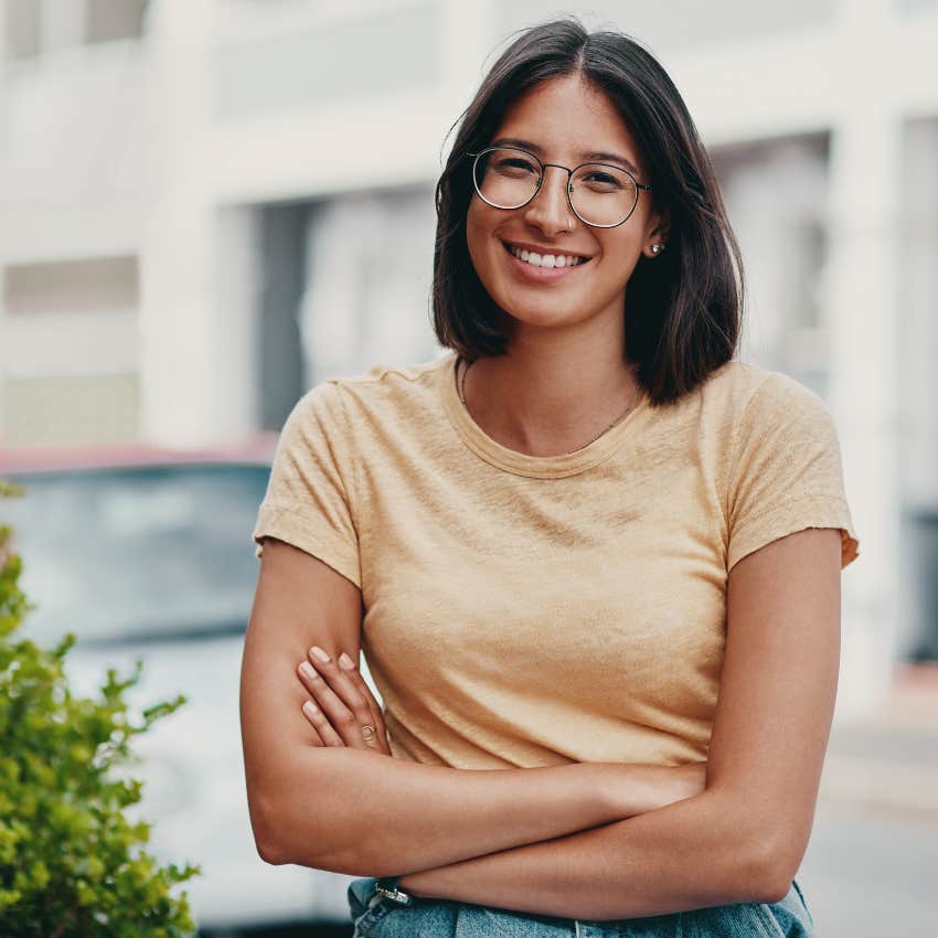 woman who offers herself kindness as a self-care ritual
