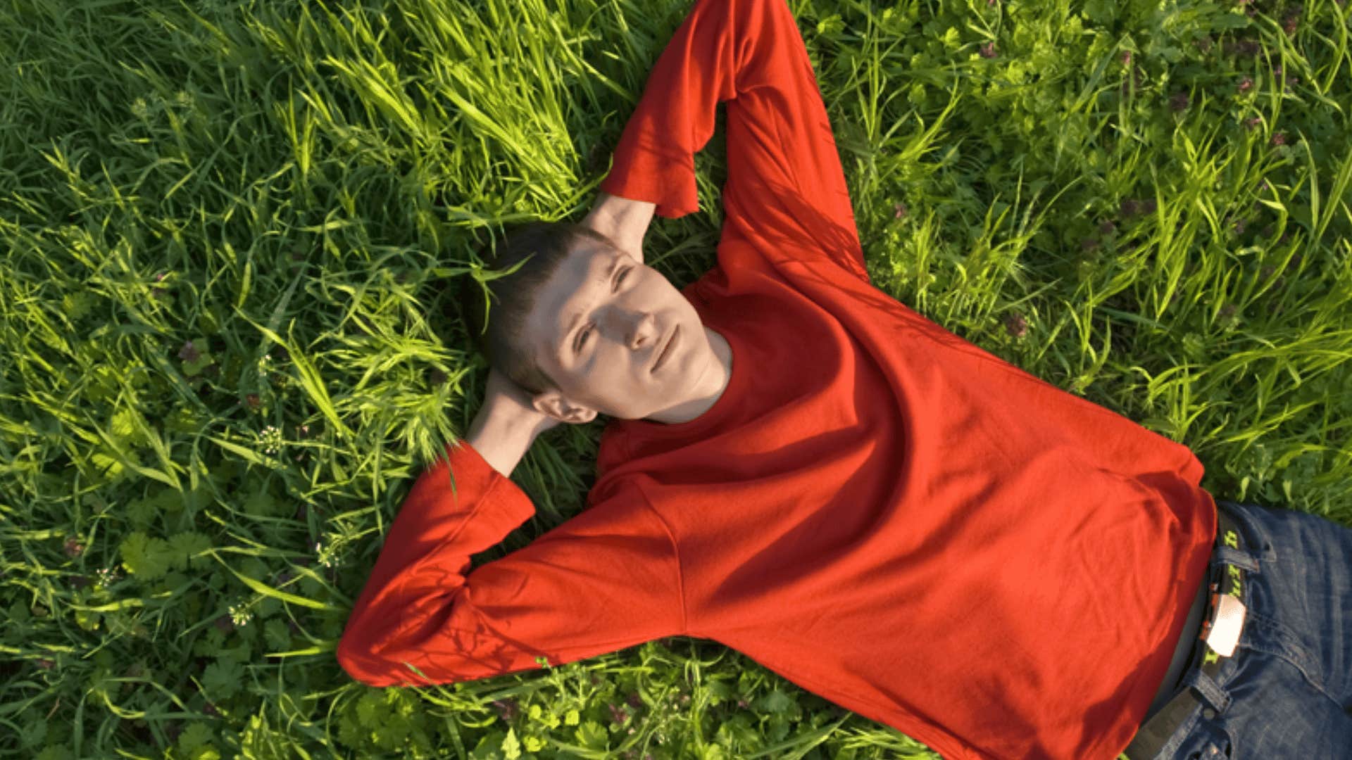 man counting clouds in sky 