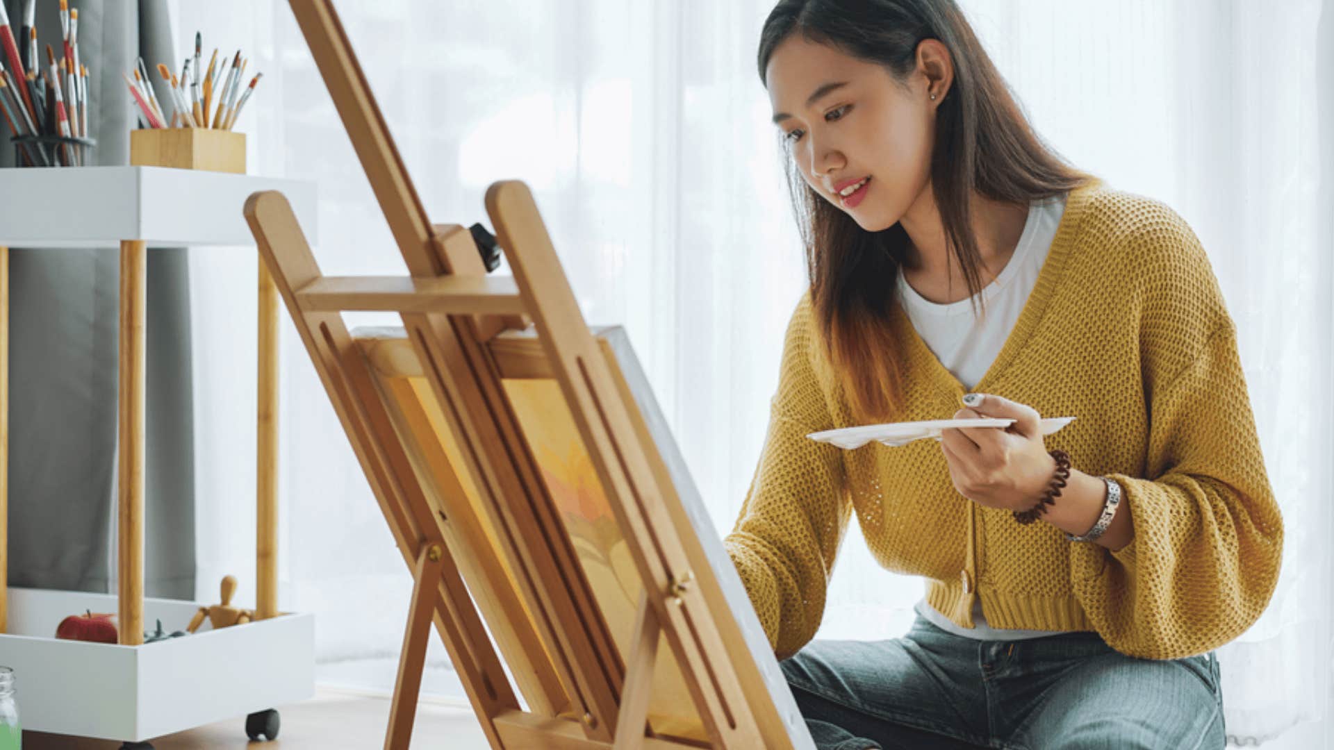 woman painting
