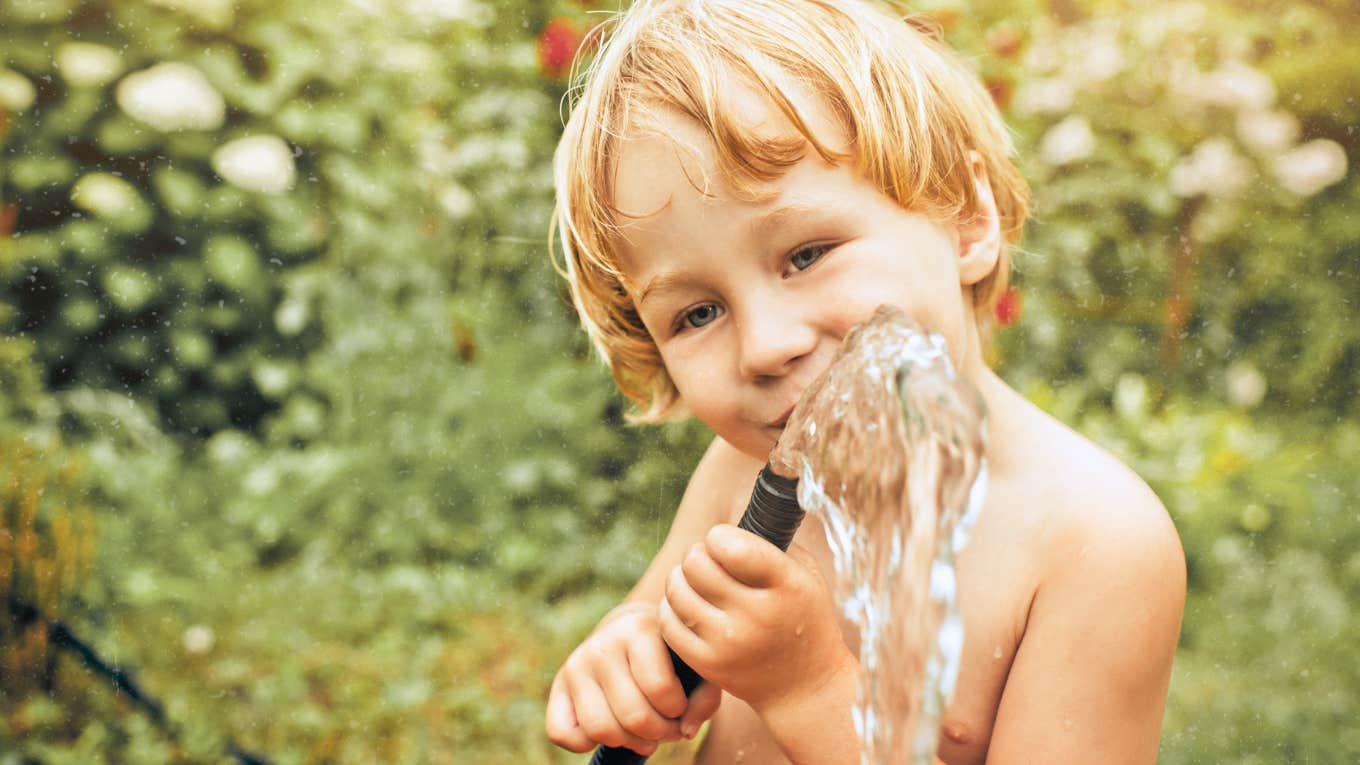 Greetings From The Gen-X Generation That Drank From The Hose Gen-X generation that drank from water hose.