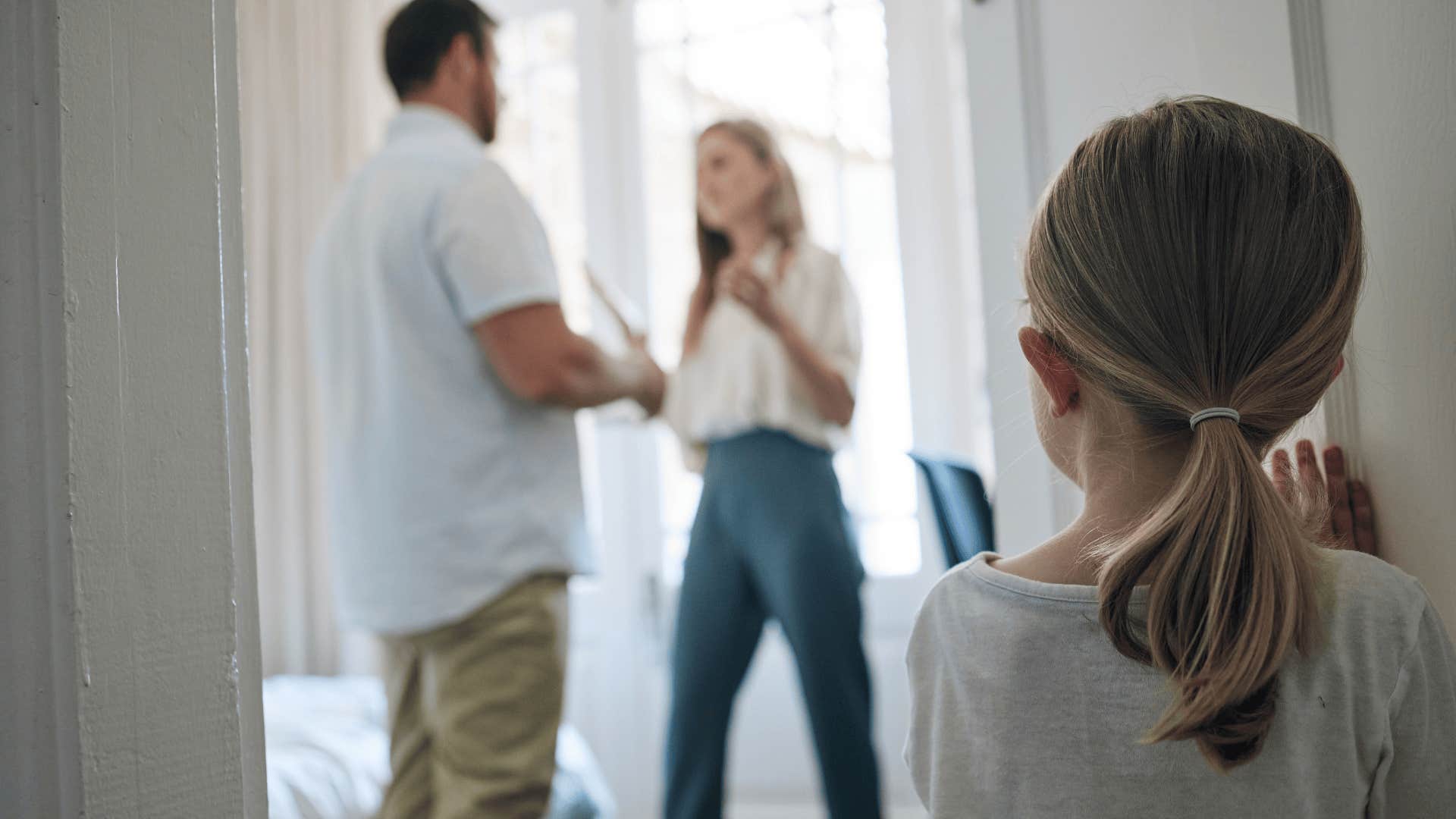 child with emotional chaos and mother who does not respect father