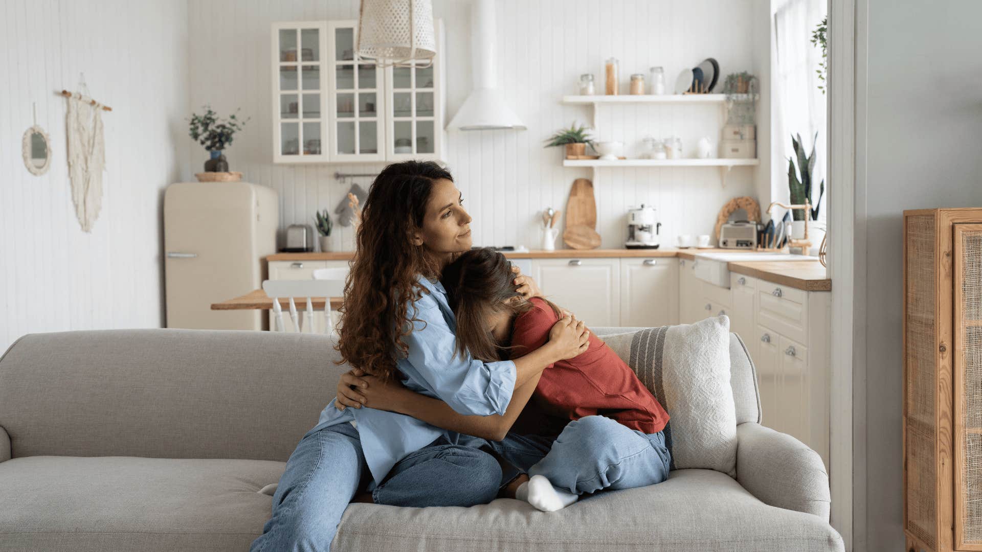 child with emotional chaos upset over relative dying young