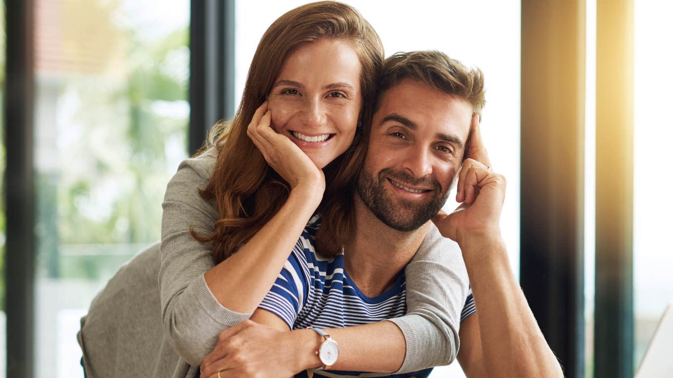 Habits of grown adults find love make it last Grown adult couple smiling in home after finding love and making it last