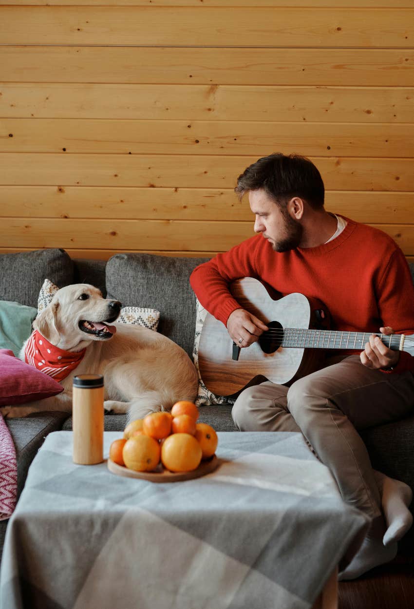 dog using technology to reach owner through favorite song