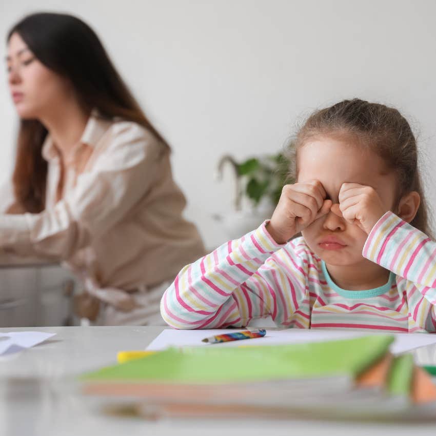 woman who falls into the parenting style of giving up