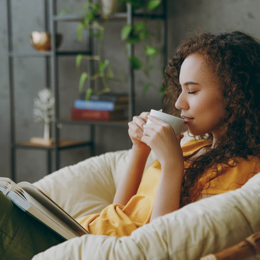 woman with book who is reading