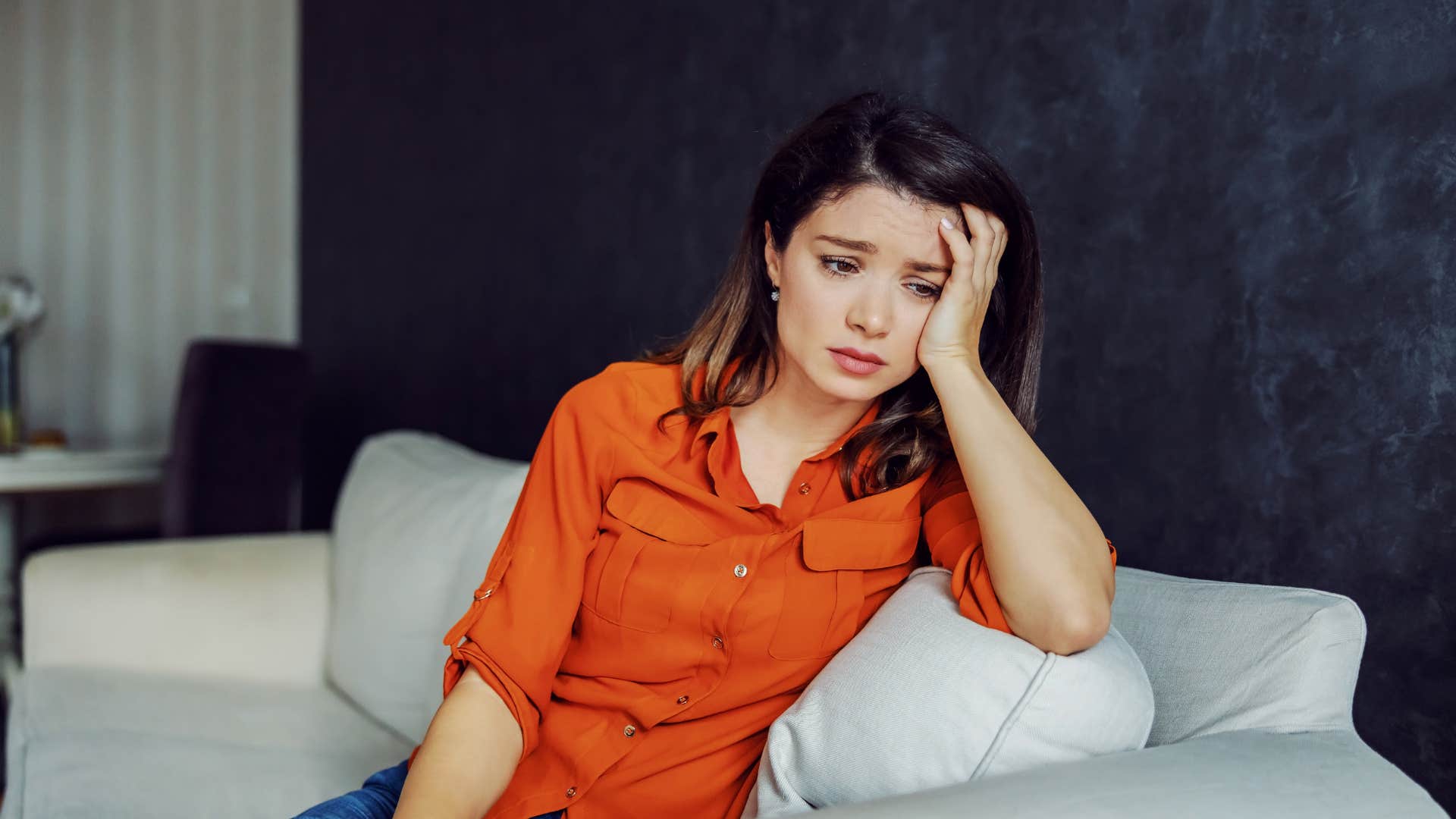woman stuck being in her head instead of her body