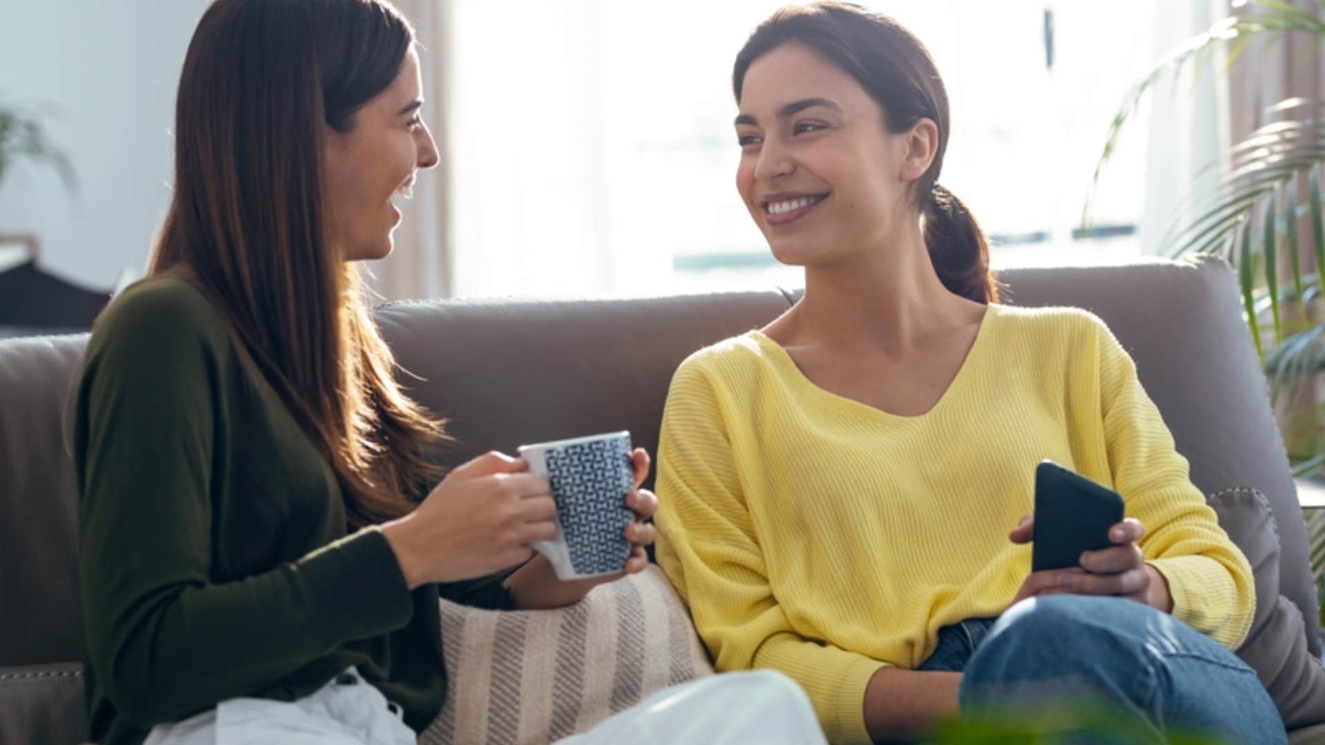 woman telling her friend she loves that for her