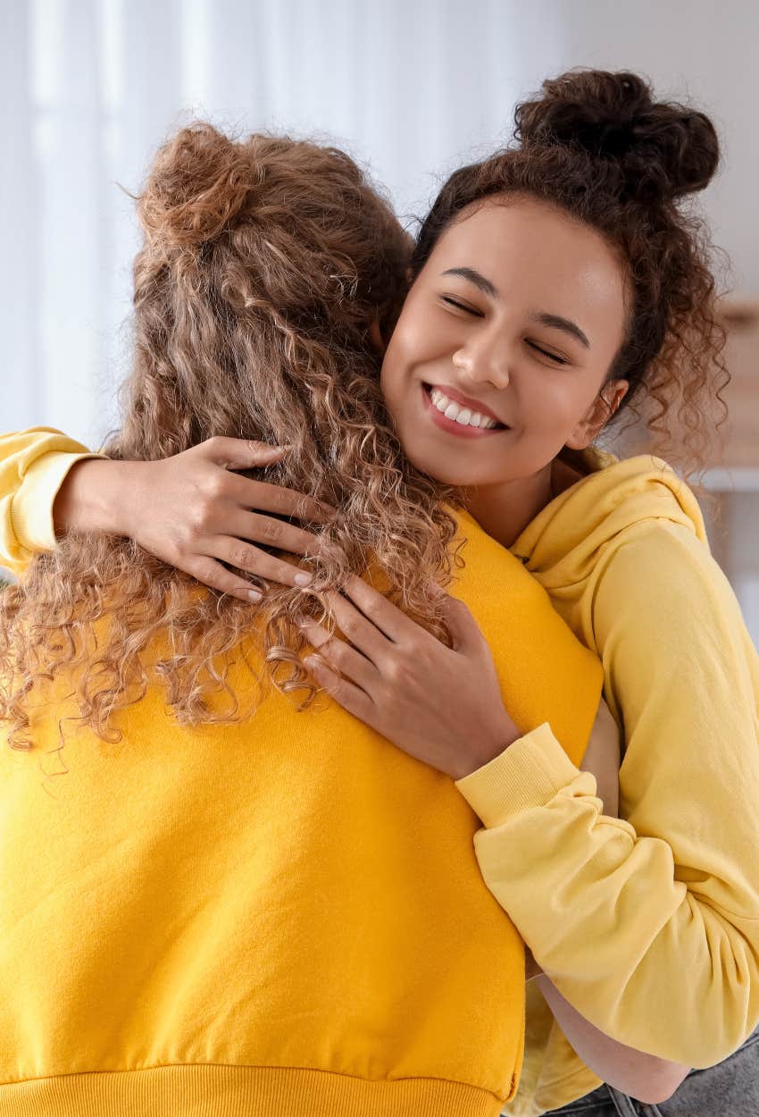 woman with loving mom displaying agreeableness in adulthood