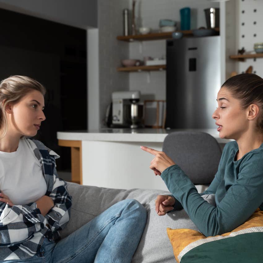 woman in an unhealthy friendship with a hypocrite
