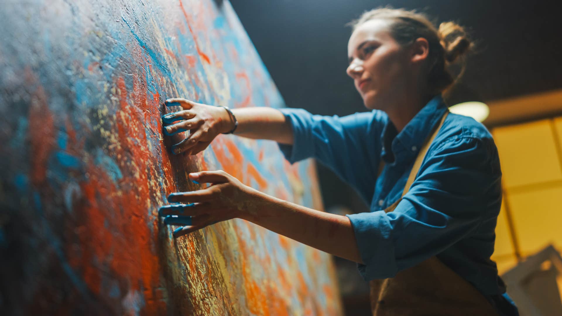 creative woman deciding to be a maniac