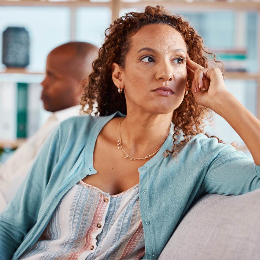 upset woman who thought time together didn't matter was normal