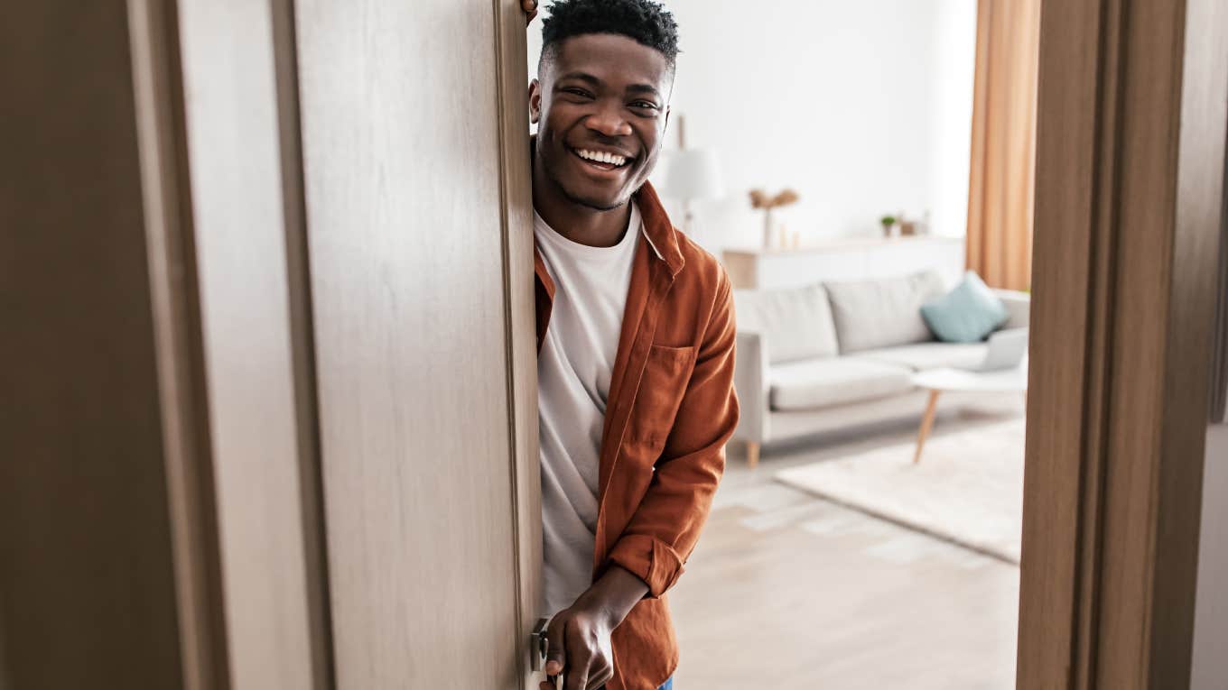 Man Says He'd Rather Move Every Year Than Renew His Lease adult man opening door to apartment