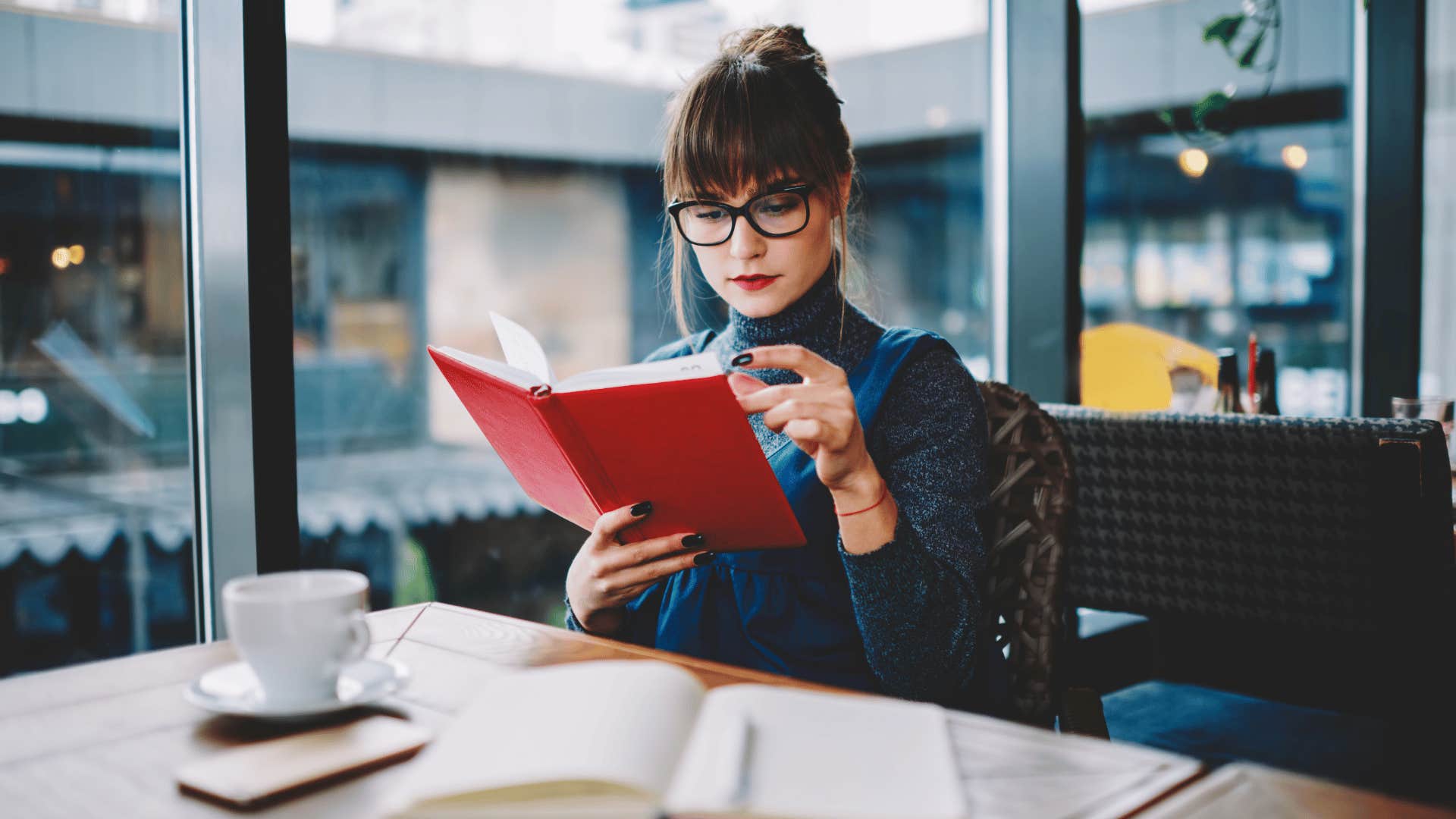 Woman significantly increasing her wealth by reading every day