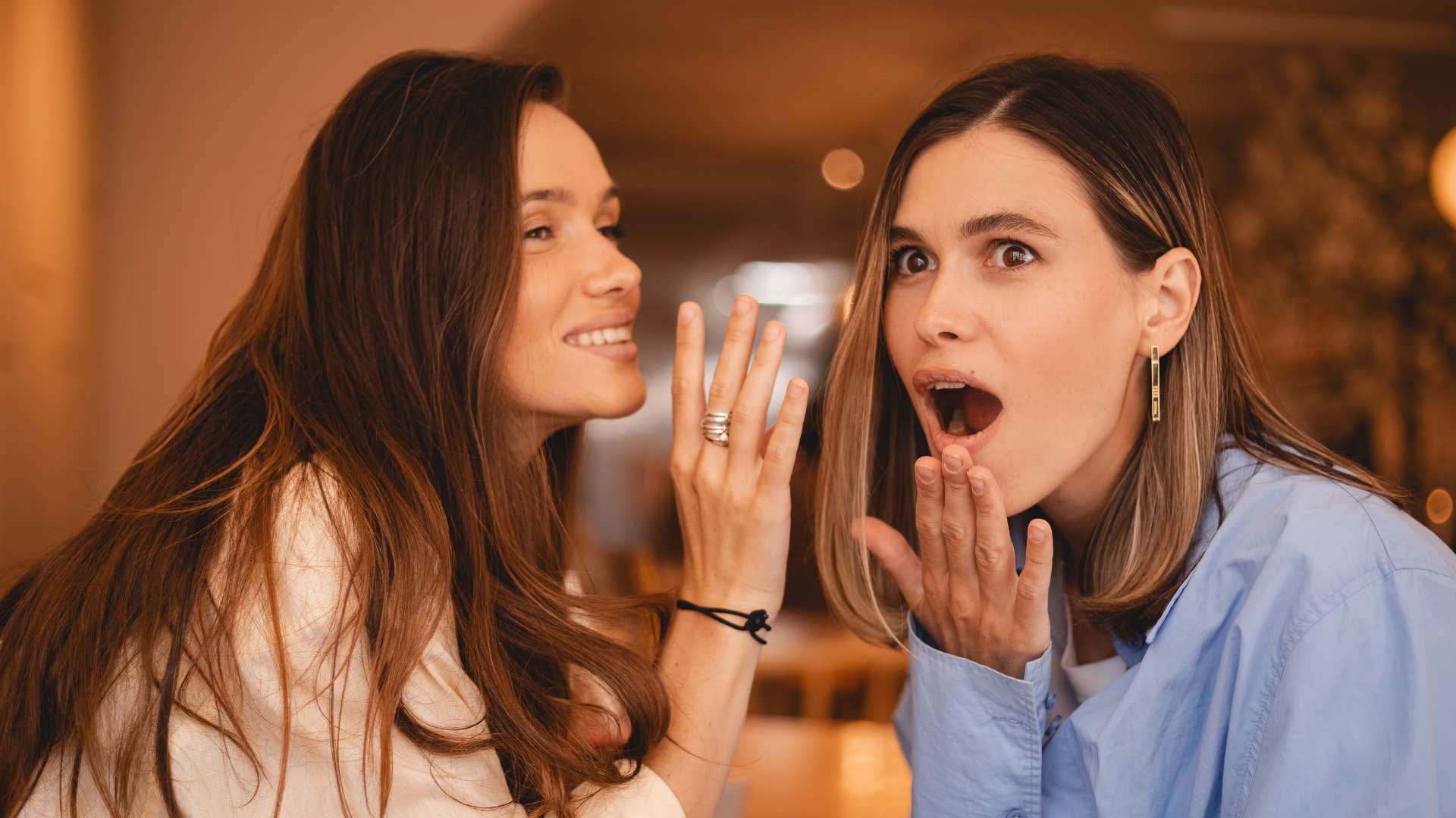 woman with over-the-top habits that lives for chaos gossiping