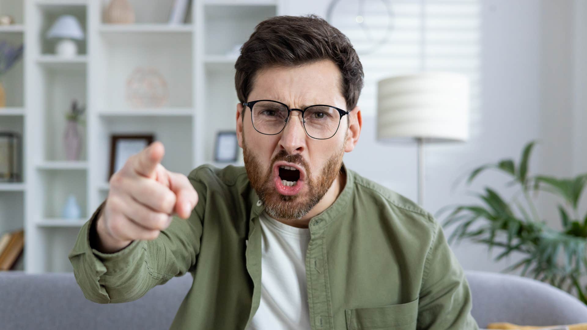 man with over-the-top habits that lives for chaos getting angry easily
