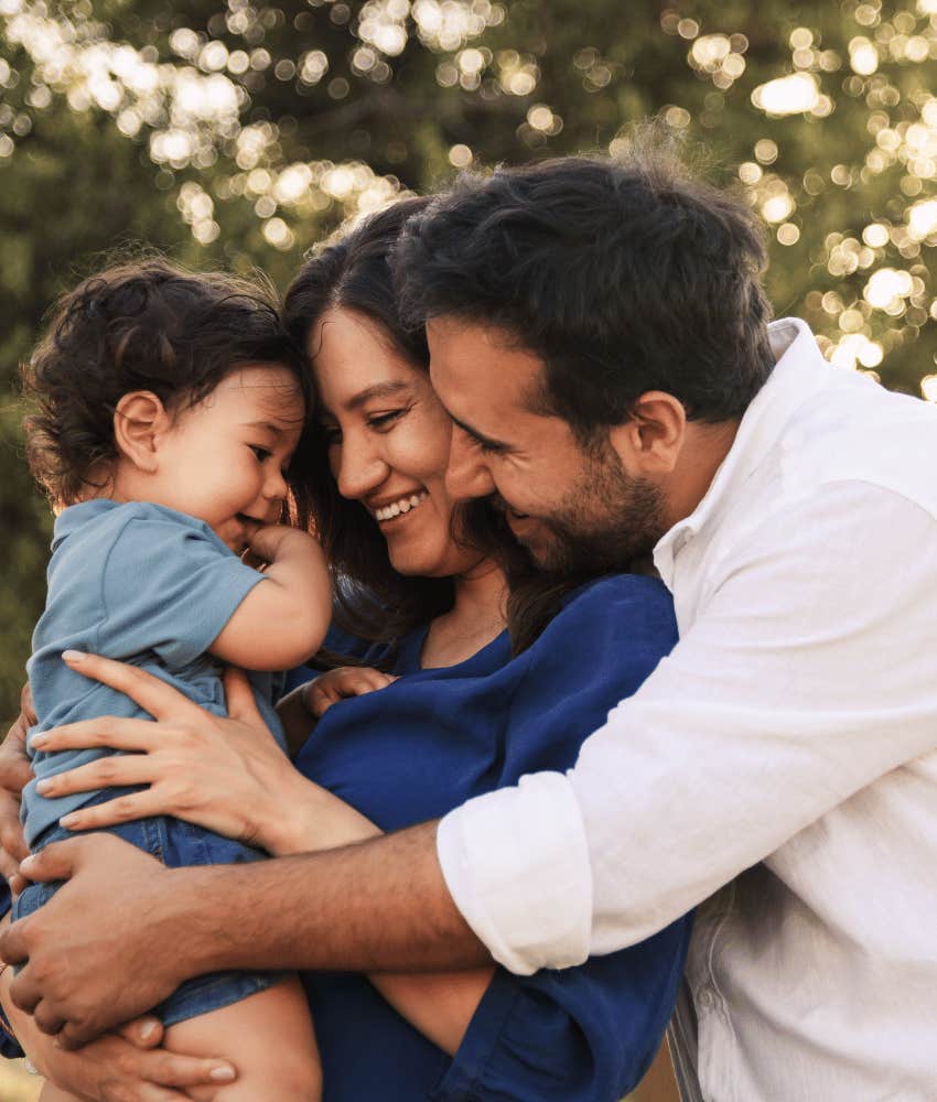 parents with their only child