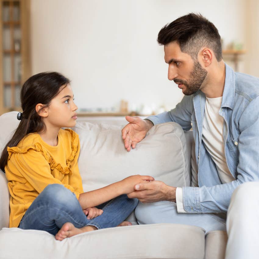 parent raising grounded kid and teaching her to be tactful
