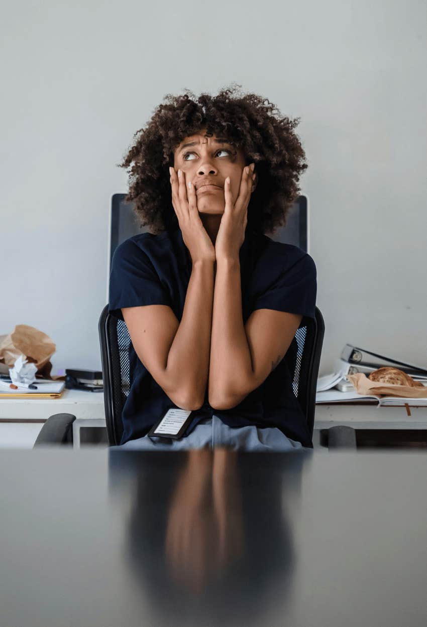 Woman with low epistemic trust and self-doubt