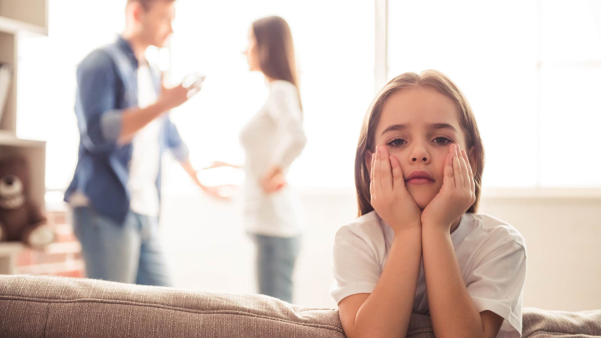 couple drifting toward divorce arguing over divergent parenting philosophies