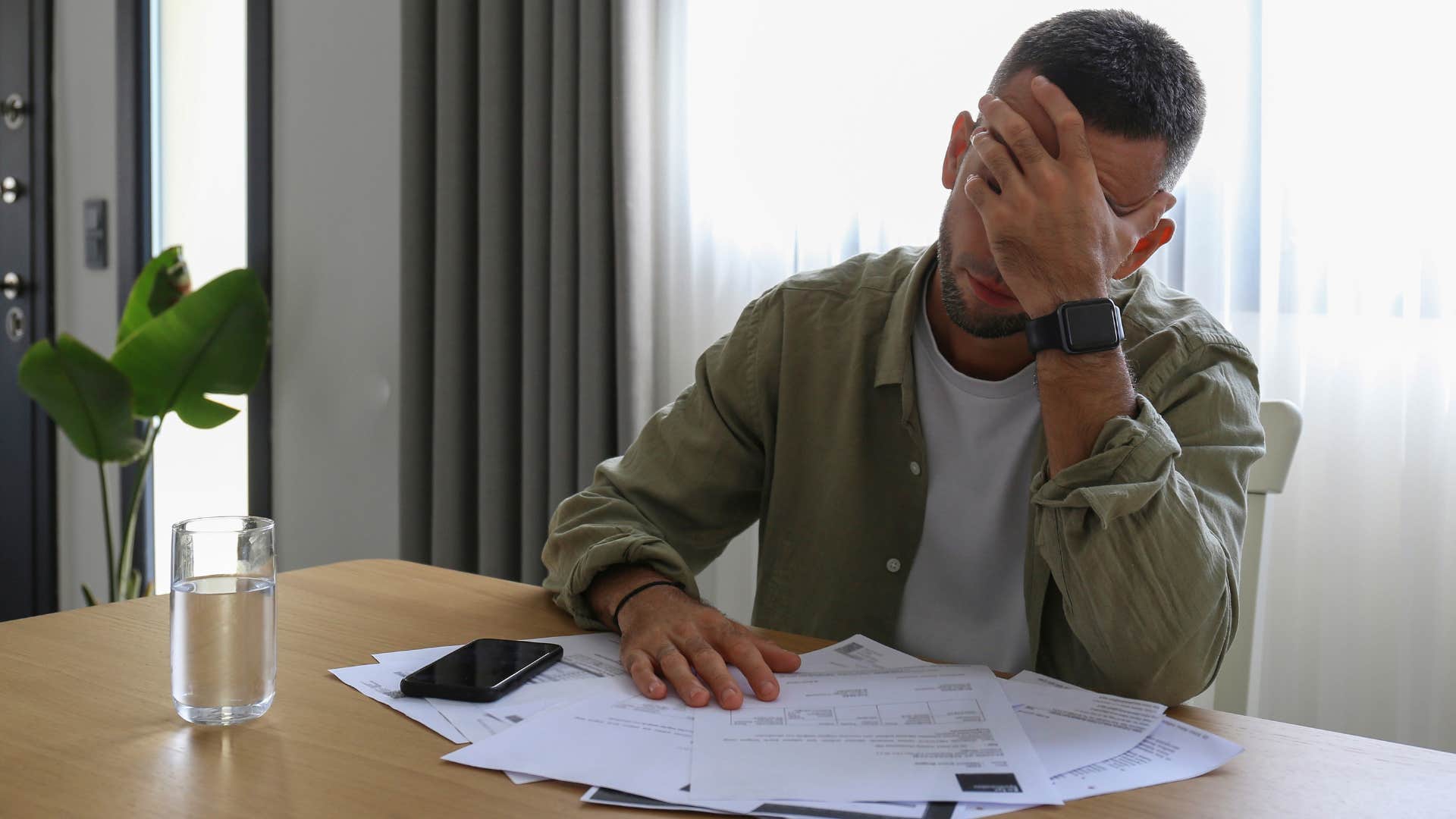 Man who prefers solitude to social life because he's struggling financially