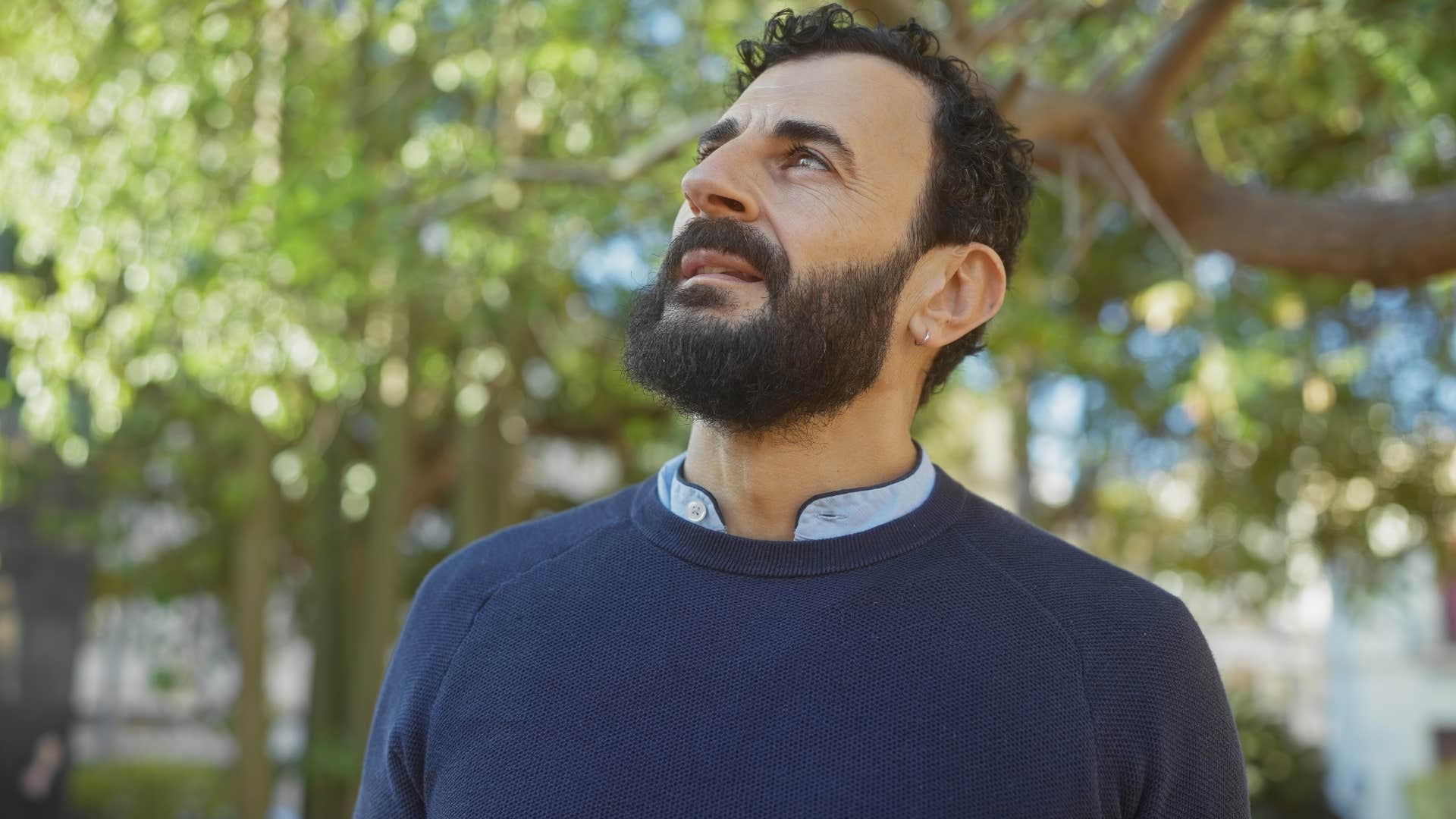 Man who prefers solitude to social life because he values introspection
